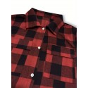 Chic Plus Size Plaid Longline Coat for Women - Casual Button-Up, Long Sleeve with Turn-Down Collar, Machine Washable