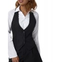 Women Plus Size Waistcoat Vests, Vintage Sleeveless V Neck Button Down Dressy Suit Blazer Vest